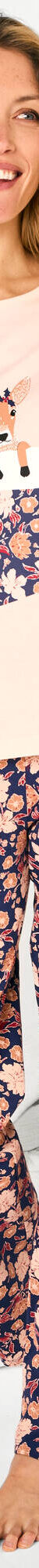 Pyjama imprimé "biche" - pochon assorti offert (pêche) Pyjama imprimé "biche" - pochon assorti offert (pêche)